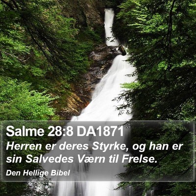 Salme 28:8 DA1871 Bible Verse Image