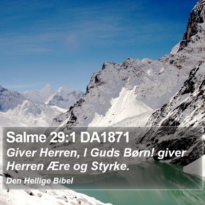 Salme 29:1 DA1871 Bible Verse Image