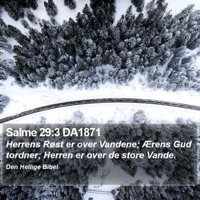 Salme 29:3 DA1871 Bible Verse Image