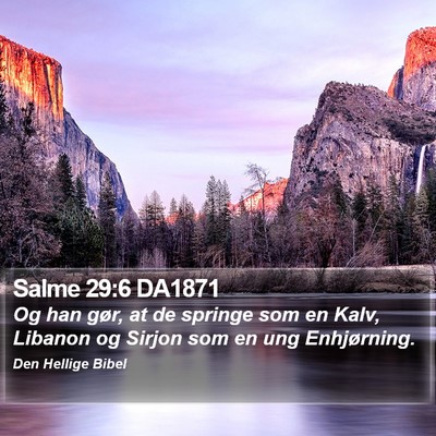 Salme 29:6 DA1871 Bible Verse Image