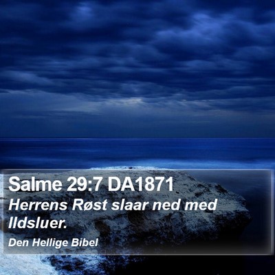 Salme 29:7 DA1871 Bible Verse Image