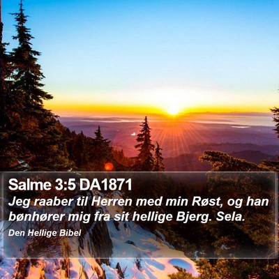 Salme 3:5 DA1871 Bible Verse Image