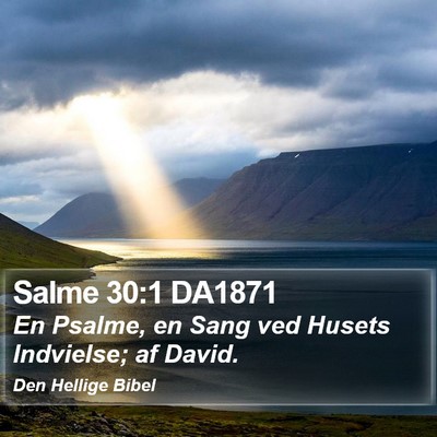 Salme 30:1 DA1871 Bible Verse Image