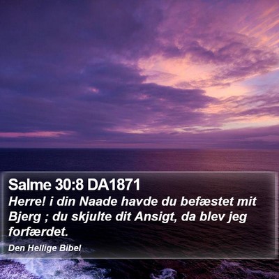 Salme 30:8 DA1871 Bible Verse Image