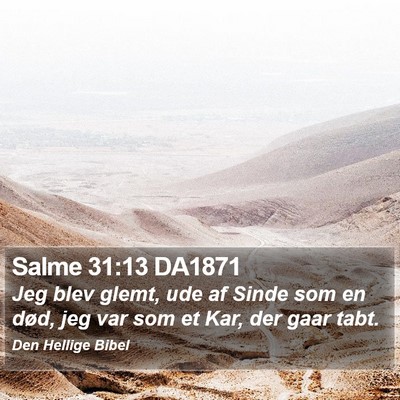 Salme 31:13 DA1871 Bible Verse Image