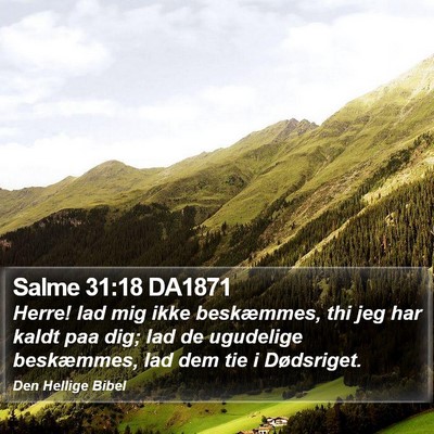 Salme 31:18 DA1871 Bible Verse Image