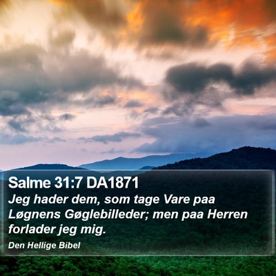 Salme 31:7 DA1871 Bible Verse Image