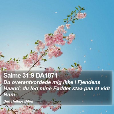 Salme 31:9 DA1871 Bible Verse Image