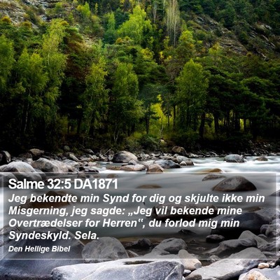 Salme 32:5 DA1871 Bible Verse Image