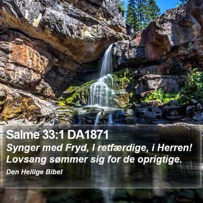Salme 33:1 DA1871 Bible Verse Image