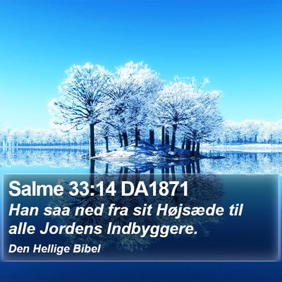 Salme 33:14 DA1871 Bible Verse Image