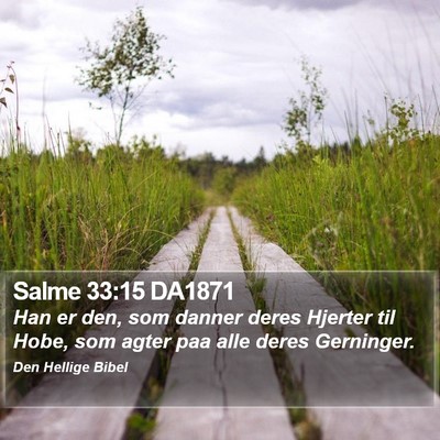 Salme 33:15 DA1871 Bible Verse Image