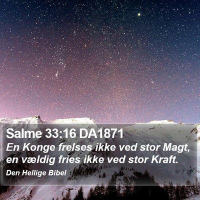 Salme 33:16 DA1871 Bible Verse Image