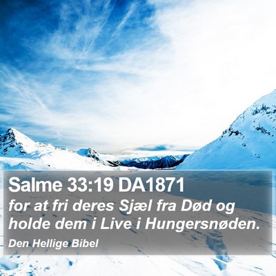 Salme 33:19 DA1871 Bible Verse Image