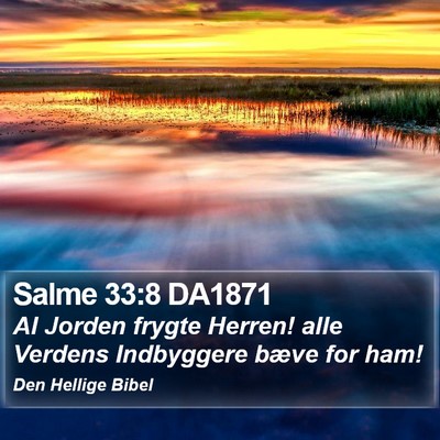 Salme 33:8 DA1871 Bible Verse Image