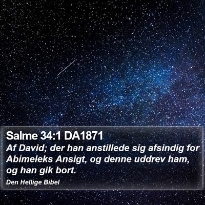 Salme 34:1 DA1871 Bible Verse Image
