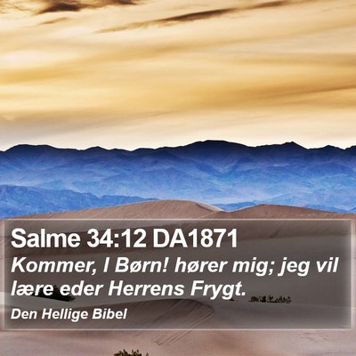 Salme 34:12 DA1871 Bible Verse Image