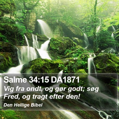 Salme 34:15 DA1871 Bible Verse Image