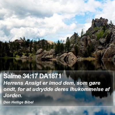 Salme 34:17 DA1871 Bible Verse Image