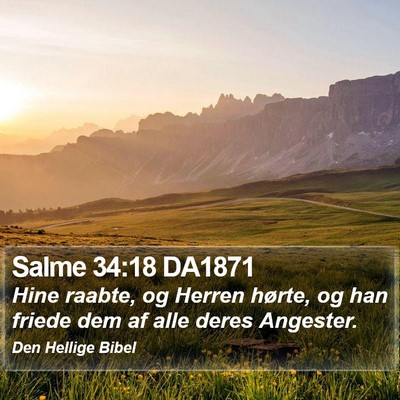 Salme 34:18 DA1871 Bible Verse Image