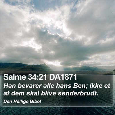 Salme 34:21 DA1871 Bible Verse Image
