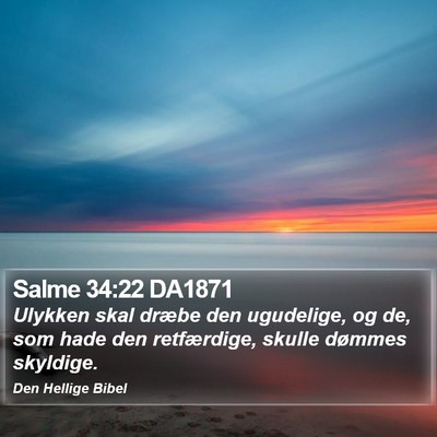 Salme 34:22 DA1871 Bible Verse Image