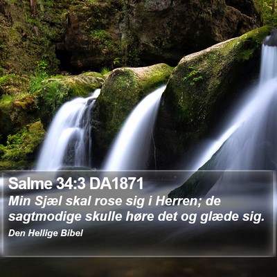 Salme 34:3 DA1871 Bible Verse Image