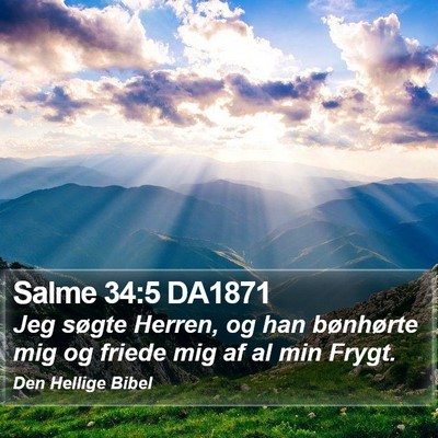 Salme 34:5 DA1871 Bible Verse Image