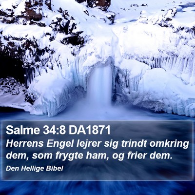 Salme 34:8 DA1871 Bible Verse Image