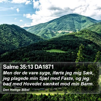 Salme 35:13 DA1871 Bible Verse Image