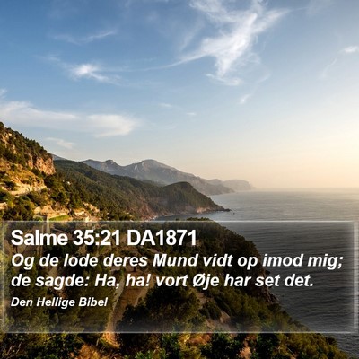 Salme 35:21 DA1871 Bible Verse Image