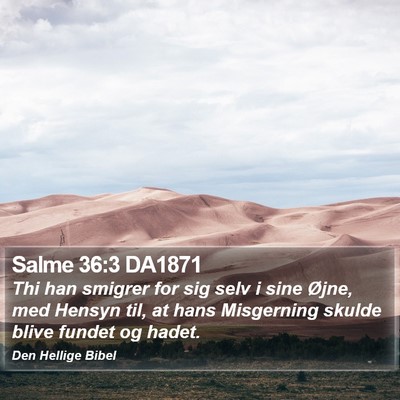 Salme 36:3 DA1871 Bible Verse Image