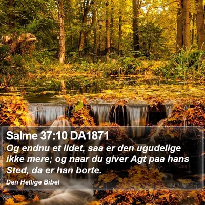 Salme 37:10 DA1871 Bible Verse Image