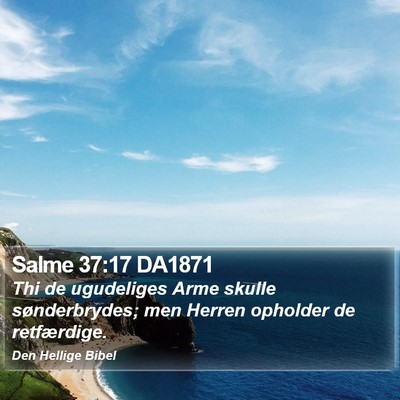 Salme 37:17 DA1871 Bible Verse Image