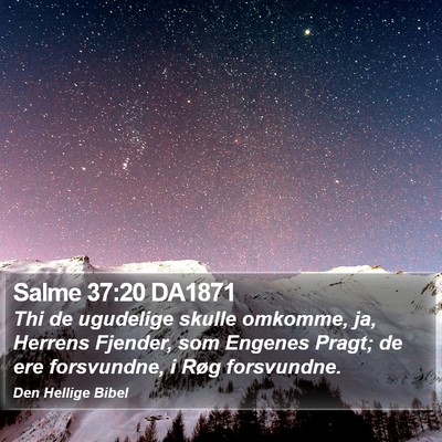 Salme 37:20 DA1871 Bible Verse Image