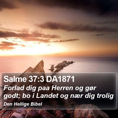 Salme 37:3 DA1871 Bible Verse Image
