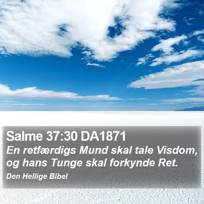 Salme 37:30 DA1871 Bible Verse Image