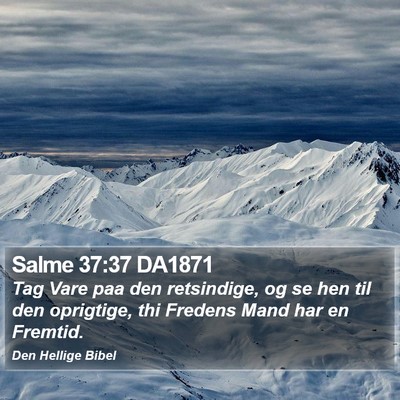 Salme 37:37 DA1871 Bible Verse Image