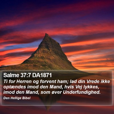 Salme 37:7 DA1871 Bible Verse Image