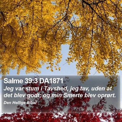 Salme 39:3 DA1871 Bible Verse Image