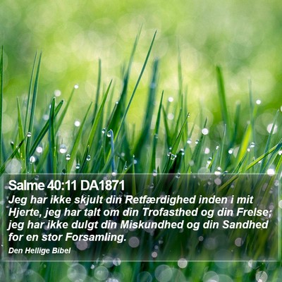 Salme 40:11 DA1871 Bible Verse Image