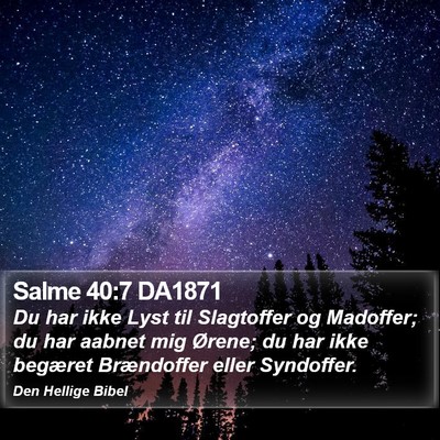 Salme 40:7 DA1871 Bible Verse Image
