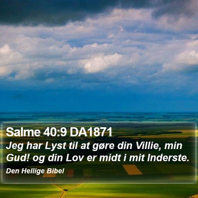 Salme 40:9 DA1871 Bible Verse Image