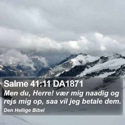 Salme 41:11 DA1871 Bible Verse Image