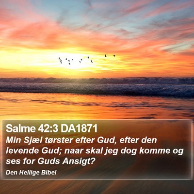 Salme 42:3 DA1871 Bible Verse Image
