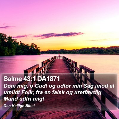 Salme 43:1 DA1871 Bible Verse Image