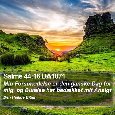 Salme 44:16 DA1871 Bible Verse Image