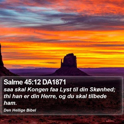 Salme 45:12 DA1871 Bible Verse Image