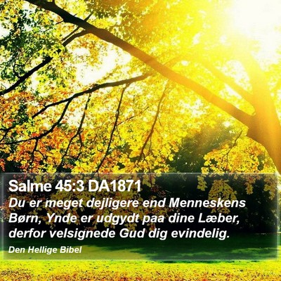 Salme 45:3 DA1871 Bible Verse Image