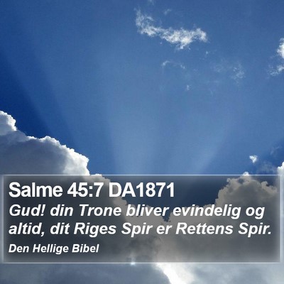 Salme 45:7 DA1871 Bible Verse Image